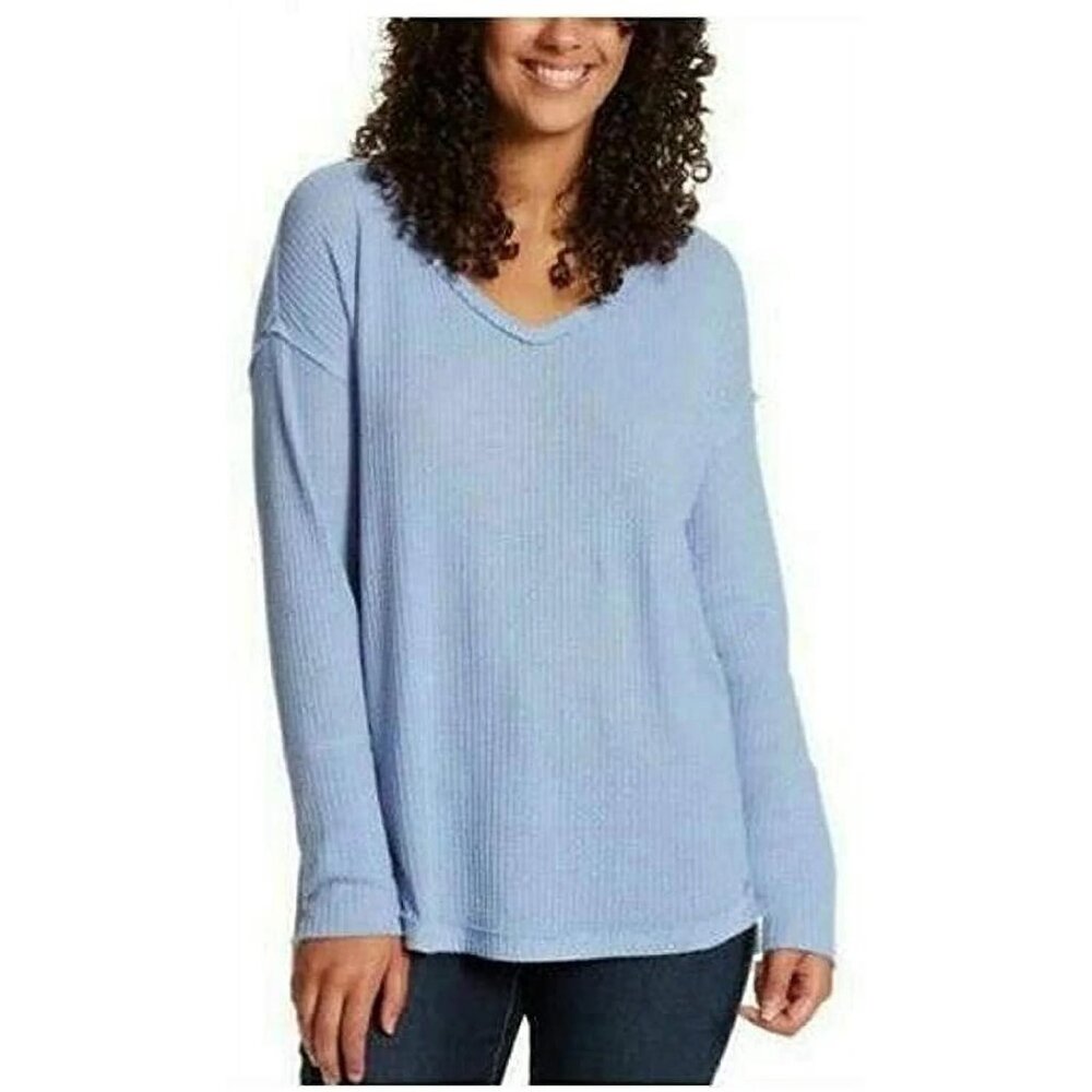 Vintage America Ladies’ Thermal Knit Top (Lavender Lustre, X-Large)
